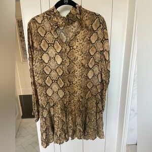 ZARA Women’s Faux Snakeskin Mini Dress NWT Size SMALL